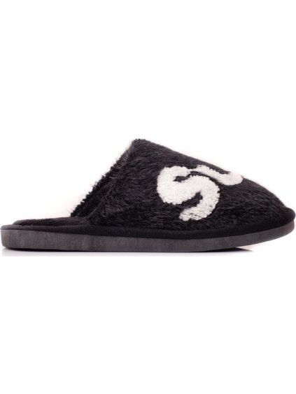 Dámské teplé černé pantofle