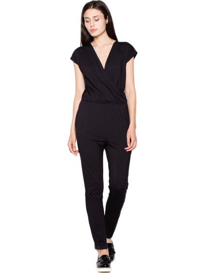 Černý elegantní overal VT021 Black (Velikost L)