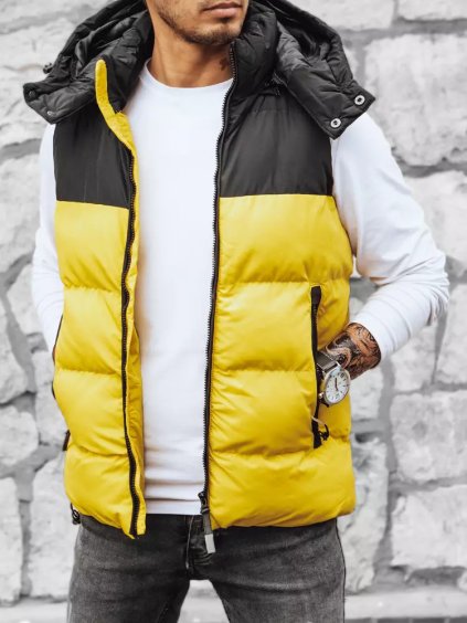 Žlutá prošívaná vesta