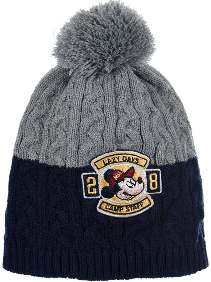 Mickey Mouse Šedo-modrá pletená čepice