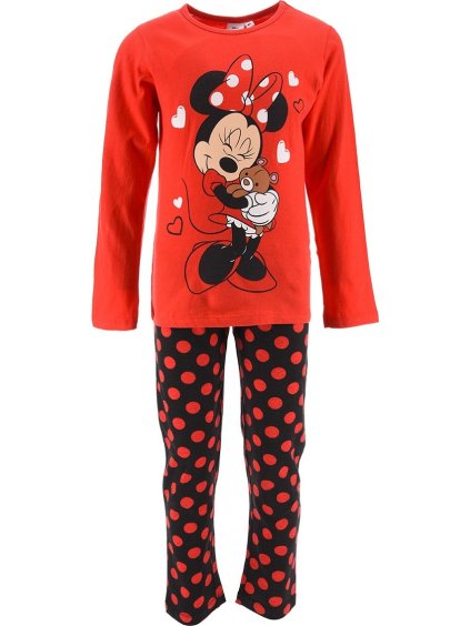 Červené dívčí pyžamo Disney Minnie Mouse