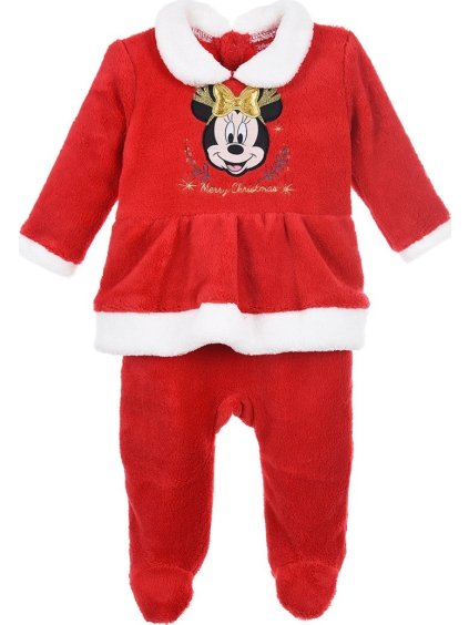 Červený dívčí overálek Minnie Mouse