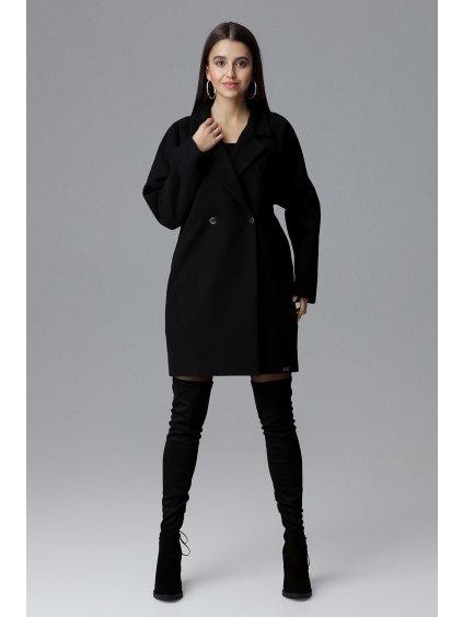 Černý oversize kabát