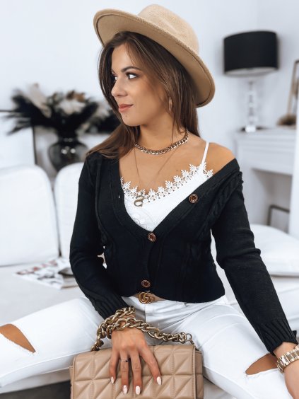 Černý kratší svetřík MELANIA