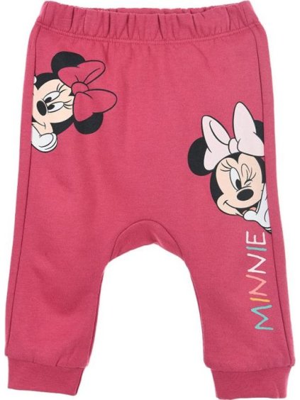 Dívčí tepláčky Minnie Mouse - tmavě růžové
