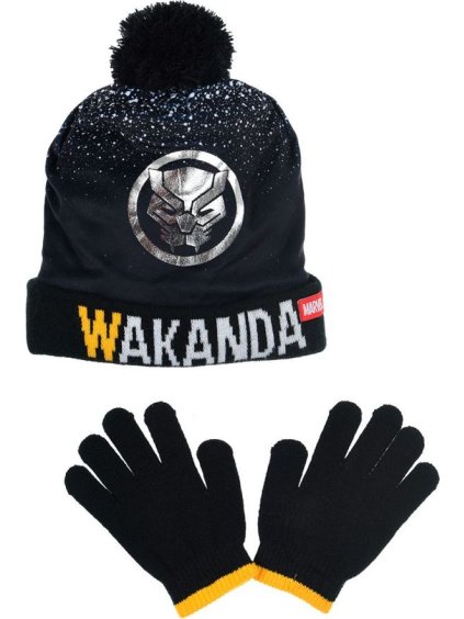 chlapecký set čepice a rukavic - Black Panther
