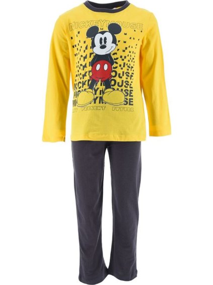 Mickey Mouse Chlapecké pyžamo - žluto-šedé