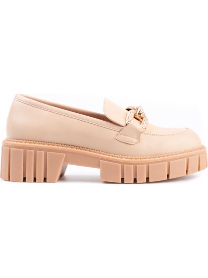 Béžové dámské polobotky na platformě Shelovet