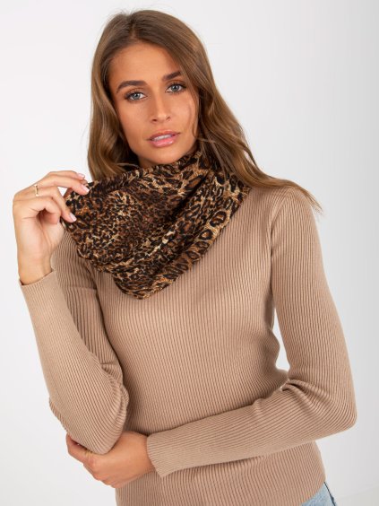Hnědý leopardí šátek (Velikost ONE SIZE)