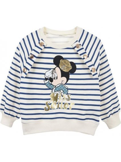 MODŘE PRUHOVANÁ MIKINA DISNEY MINNIE SAILOR