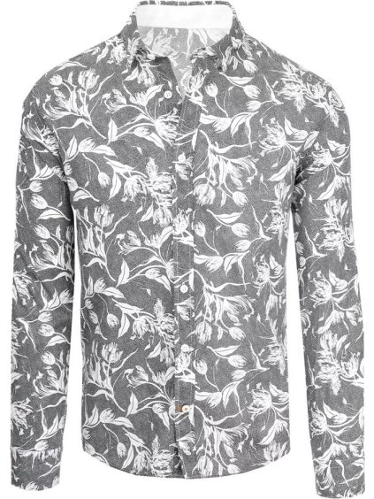 Šedá vzorovaná košile