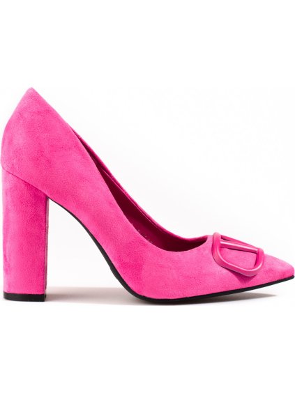 Dámské fuchsiové semišové lodičky