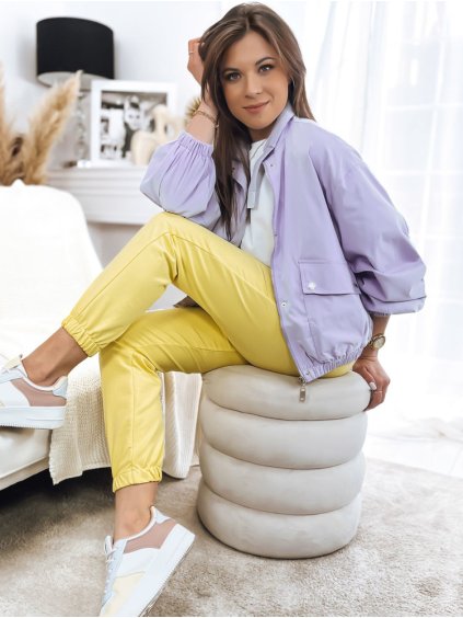 Světle fialová přechodová oversize bunda GRACEFUL