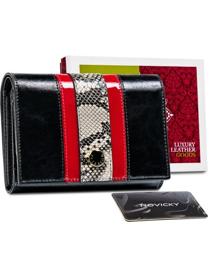 Peterson Černá peněženka s pruhy Y071