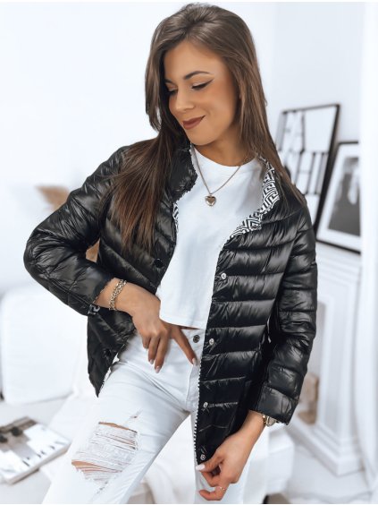 Černá dámská oboustranná prošívaná bunda LUIZA