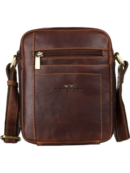 Peterson Hnědá crossbody z kůže