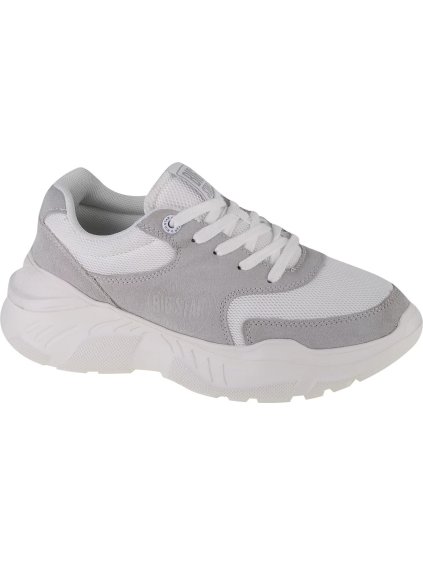 Bílo-šedé dámské tenisky Big Star Shoes JJ274A112