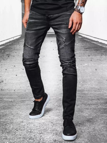 Černé pánské džínové kalhoty