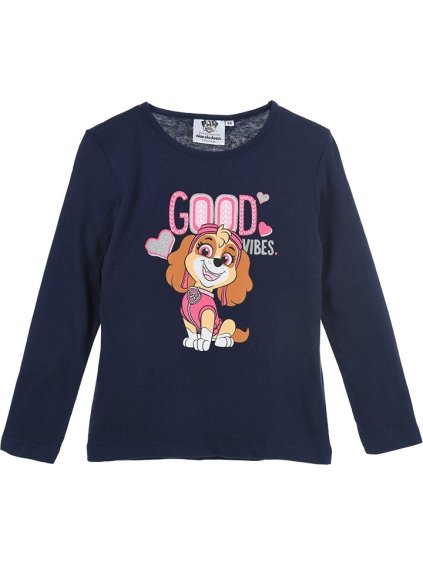 Tmavě modré tričko s dlouhým rukávem Paw Patrol