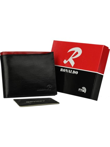 Ronaldo Peněženka s červenou vsadkou K056 (Velikost ONE SIZE)