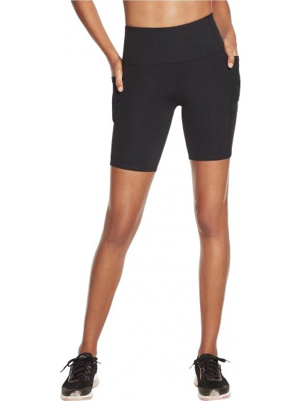 ČERNÉ BIKER SHORTS SKECHERS GO WALK HIGH WAISTED WALK SHORT