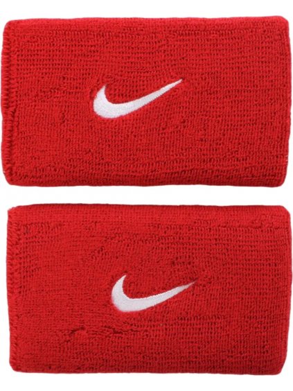 ČERVENÉ POTÍTKA NIKE SWOOSH DOUBLEWIDE WRISTBANDS