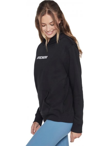 ČERNÁ DÁMSKÁ MIKINA SKECHERS SIGNATURE PULLOVER HOODIE