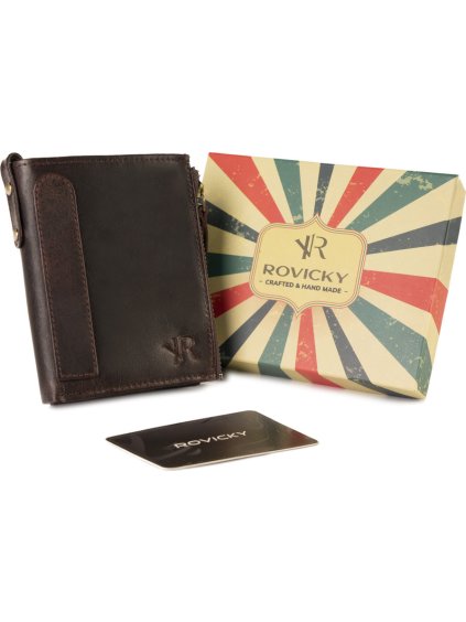 Rovicky Hnědá retro peněženka L130