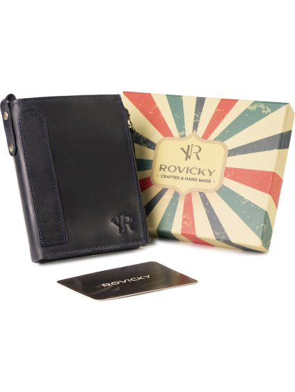 Rovicky Tmavě modrá peněženka se vsadkou L135