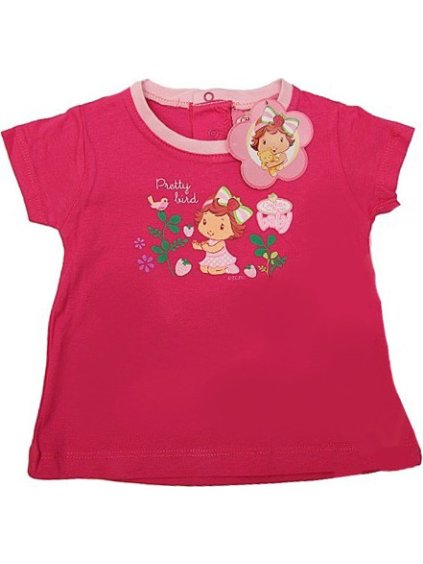 BABY GIRL růžové tričko s krátkým rukávem