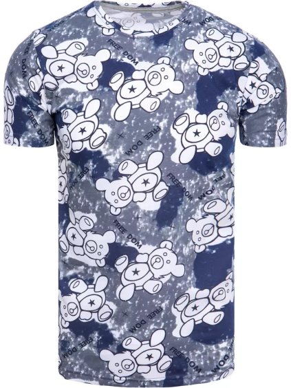 Šedé pánské triko s potiskem