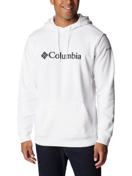 Bílá mikina s kapucí Columbia CSC Basic Logo II Hoodie
