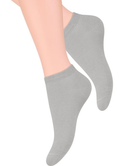 Šedé kotníkové dámské ponožky Art. 052