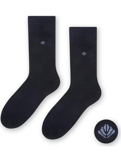 Tmavě modré pánské hladké ponožky Art. 056