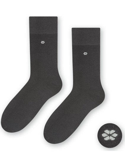 Tmavě šedé pánské ponožky Art. 056