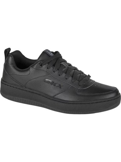 Černé pánské kožené tenisky Skechers Sport Court 92