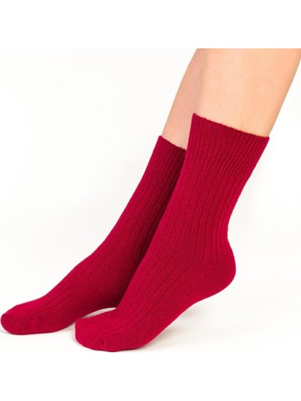 Vínové dámské ponožky Art.093
