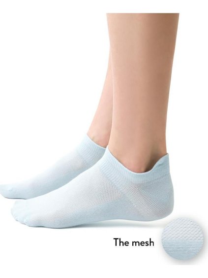Světle modré dámské kotníkové ponožky Art. 050