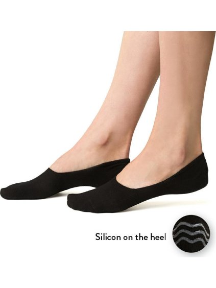 Černé dámské krátké ponožky z bavlny Art.058