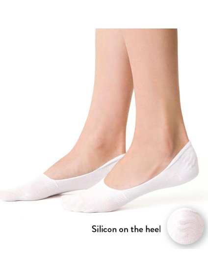 Bílé dámské krátké ponožky Art.058