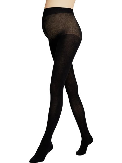 Černé bavlněné těhotenské punčochy Gatta Body Protect Cotton