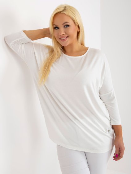 Smetanová volná halenka s 3/4 rukávem (Velikost ONE SIZE)