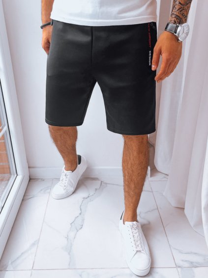 Černé teplákové šortky - pánské