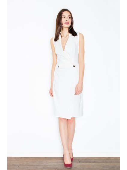 Dámské elegantní šaty ve smetanové barvě