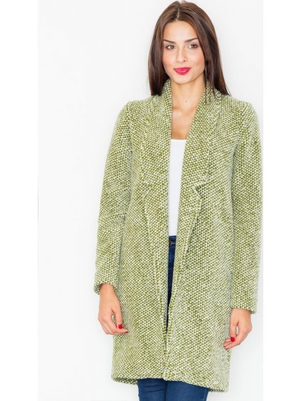 Olivový elegantní kabát