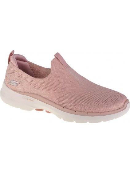 PUDROVĚ RŮŽOVÉ SLIP ON TENISKY SKECHERS GO WALK 6