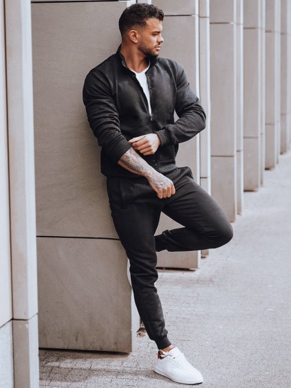 Černá pánská teplákovka s mikinou na zip