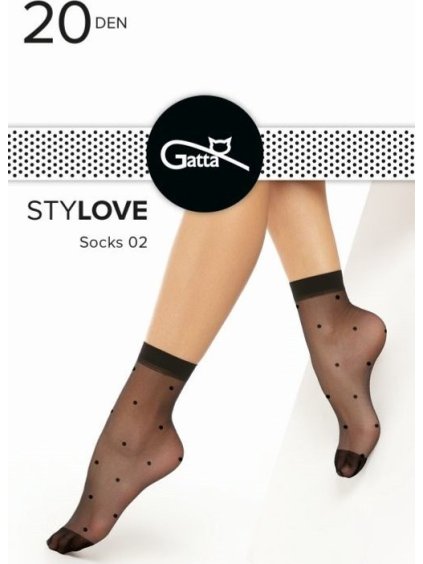 Silonkové ponožky Gatta Stylove 02 20 den (Velikost ONE SIZE, Barva hnědá)