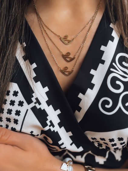 Zlatý náhrdelník s motivem labutě SWAN