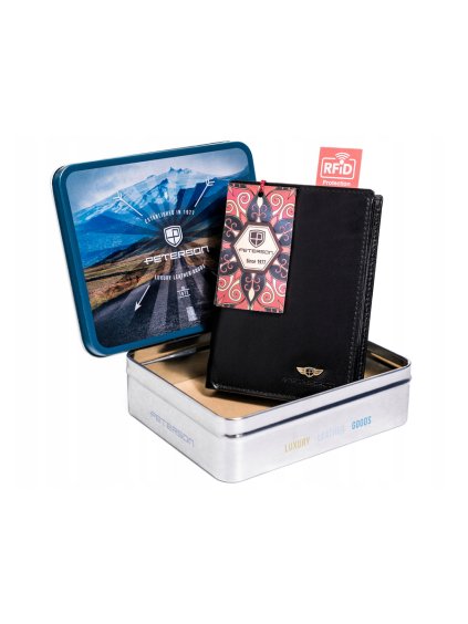 Peterson černá pánská peněženka W034